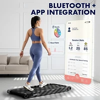 Squatz 2-in-1 Walking Pad Treadmill with Vibration Plate, Under Desk Treadmill with Remote, Led Display, Quiet 1.0HP Motor