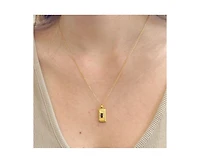 Little Sky Stone Clara Sunburst Sapphire Pendant in 14k Gold Finish