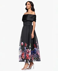 Betsy & Adam Women's Off-The-Shoulder Floral Print Dress