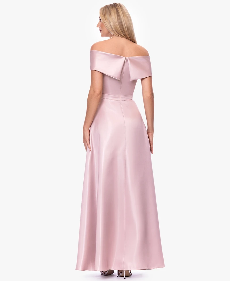 Xscape Petite Sweetheart Off-The-Shoulder Ball Gown