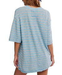 Free People Women's All Love Stripe Pocket Crew Neck T-Shirt