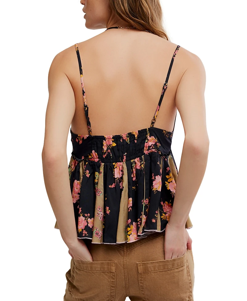 Free People Women's Tillie Floral Sleeveless V-Neck Top