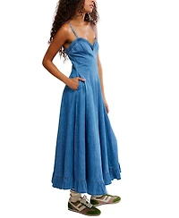 Free People Women's Another Season Sweetheart Neck Midi Dress