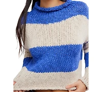 Free People Women's Opal Rugby Stripe Rolled Neck Sweater