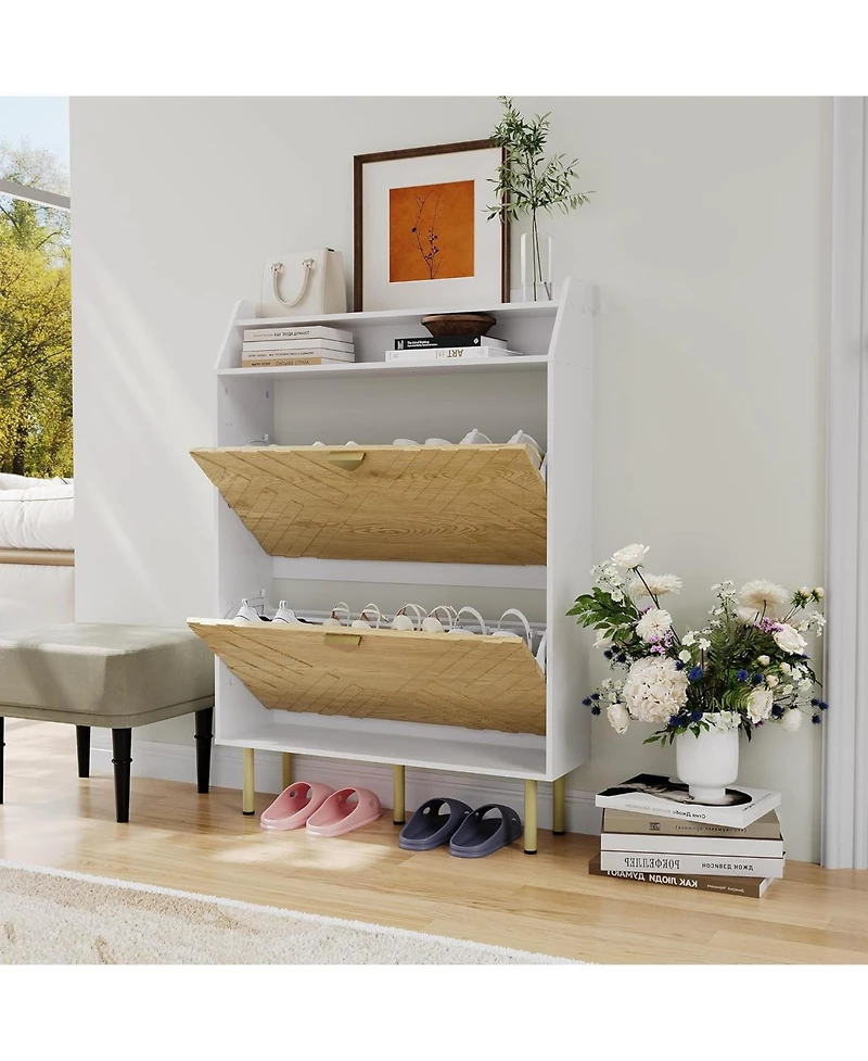 gaomon Narrow Shoe Cabinet with Drawers