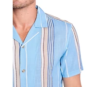 Paisley & Gray Men's Camp Collar Stripe Shirt