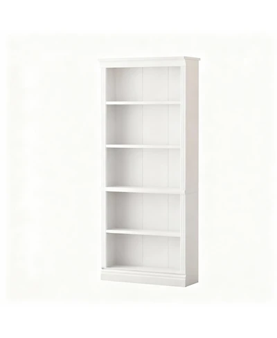 Yigii 5-Shelf Wood Bookshelf for Library, Bedroom, Living Room