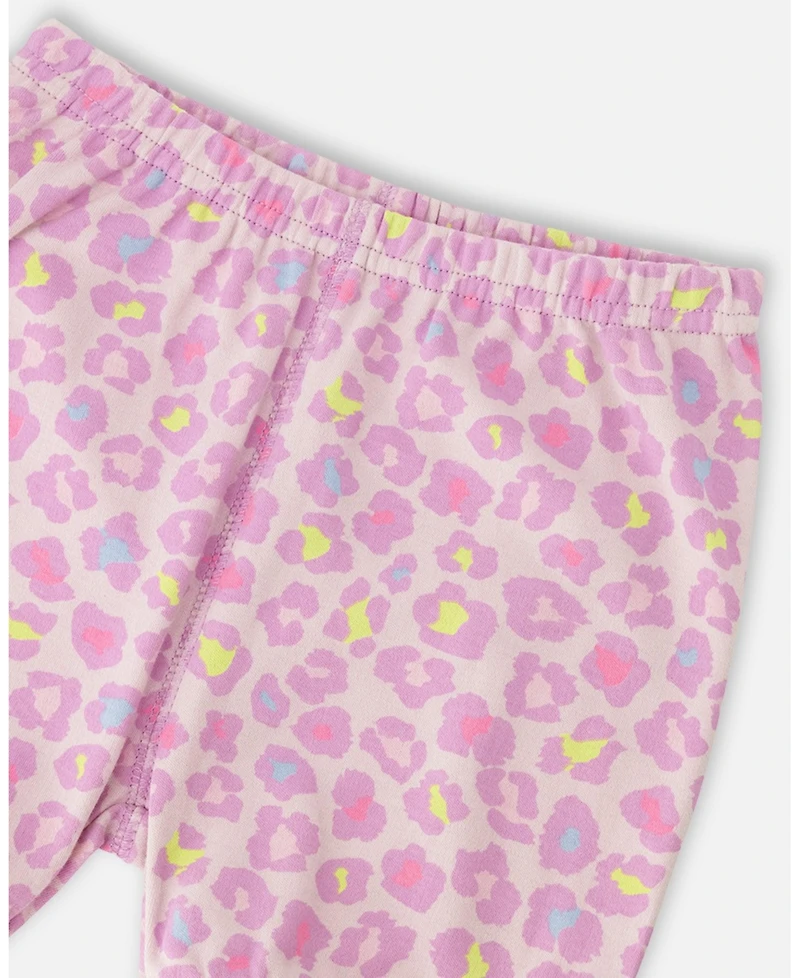 Deux par Toddler Girls Cotton Two-Piece Pyjama Set Animal Print