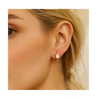 Dloria Lila Square-Cut Huggie Hoop Earrings