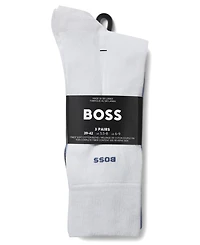 Hugo Boss Men's Solid Regular Length Socks, 3-Pack