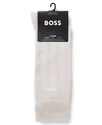 Hugo Boss Men's Pin Pattern Socks, 2-Pack
