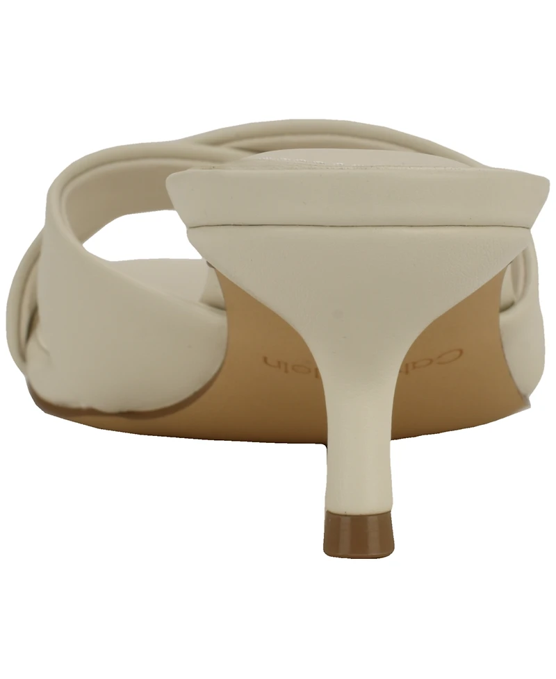 Calvin Klein Women's Skylor Criss-Cross Kitten Heel Sandals