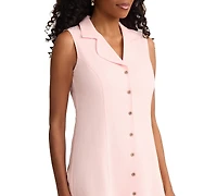 Jones New York Petite Sleeveless Collared Maxi Shirt Dress