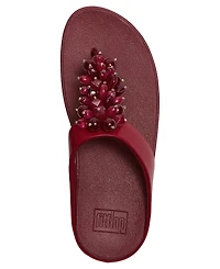 FitFlop Women's Fino Bead Cluster Toe Post Slip-On Sandals