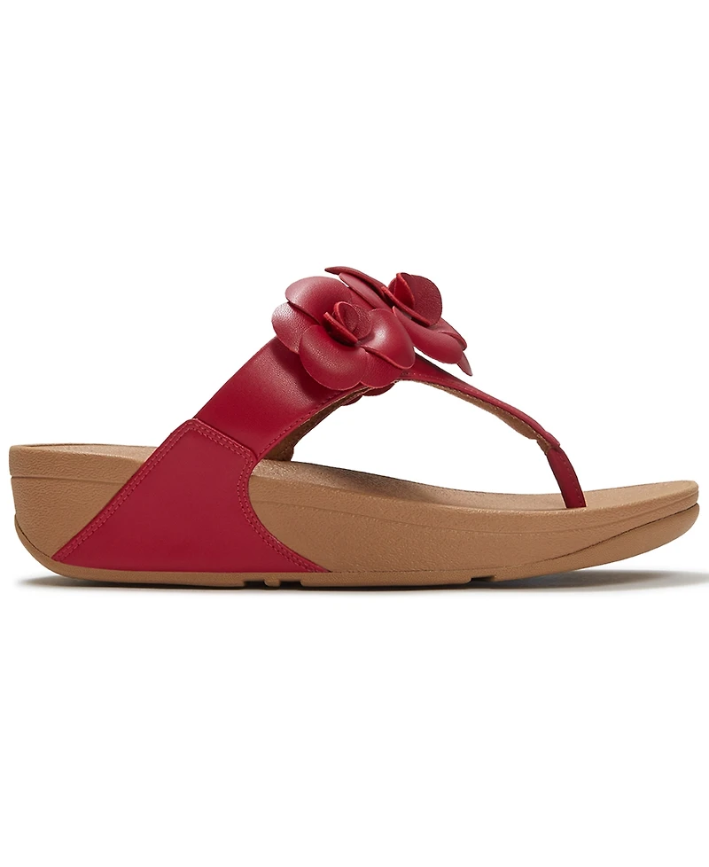 FitFlop Women's Lulu Flower Toe Post Slip-On Sandals