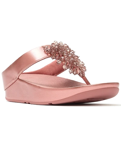 FitFlop Women's Rumba Iridescent Beaded Toe-Post Sandals