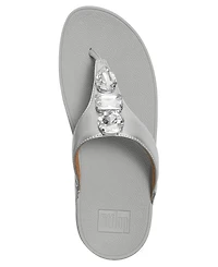 FitFlop Women's Lulu Ultra Jewel Metallic Toe Post Slip-On Sandals