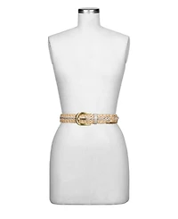 Patricia Nash Beaune Woven Leather Belt