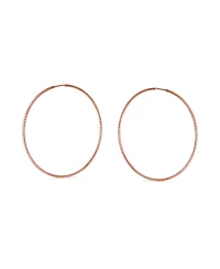 Bling Jewelry Lightweight Round Thin Endless Continuous Twist Hoop Earrings