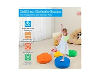 Slickblue 5-Piece Kids Round Stepping Stones Stackable Indoor Outdoor