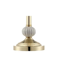 Regency Hill Traditional Accent Table Lamp 15" High Polished Brass Floral Etched Glass Shade Touch On Off for Bedroom Bedside