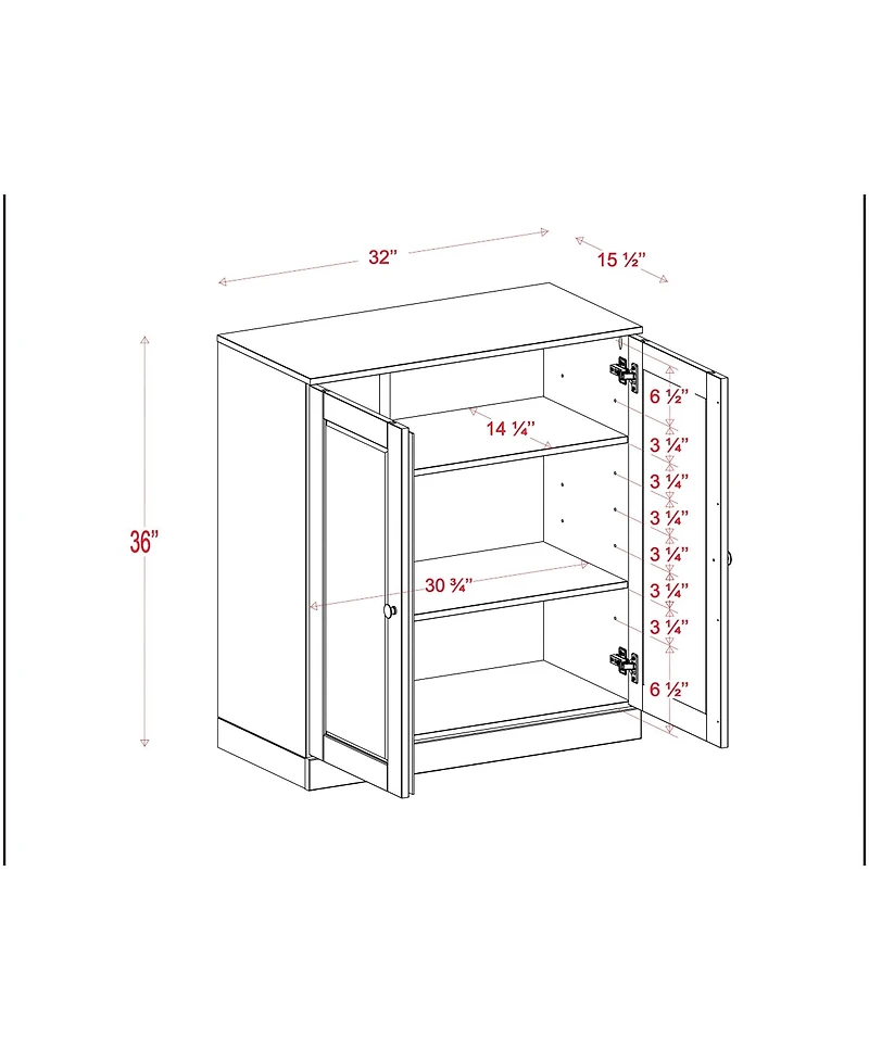 Palace Imports 100% Solid Wood 32" Bathroom Storage Cabinet with Shaker Doors, 2-Drawers & Adjustable Shelves