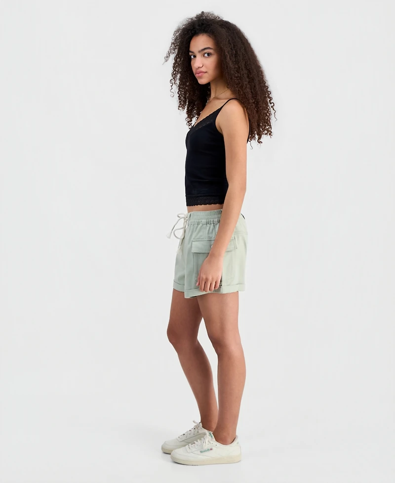 Celebrity Pink Juniors' Cargo-Pocket Drawstring Shorts