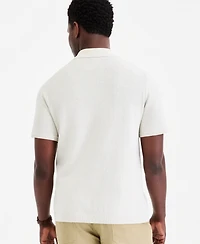 Club Room Men's Short-Sleeve Linen and Cotton Button Sweater Polo Shirt, Macy's Exclusive