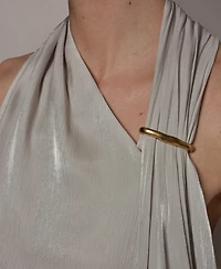 Donna Karan New York Women's Asymmetrical Halter Neck Top