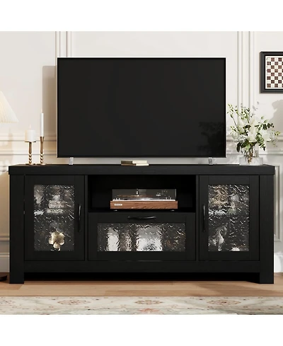Gaomon 55.2'' Modern Sideboard Buffet Cabinet with Acrylic Door Storage Cabinet