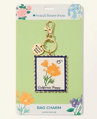 Macy's Flower Show Poppy Enamel Bag Charm, Macy's Exclusive