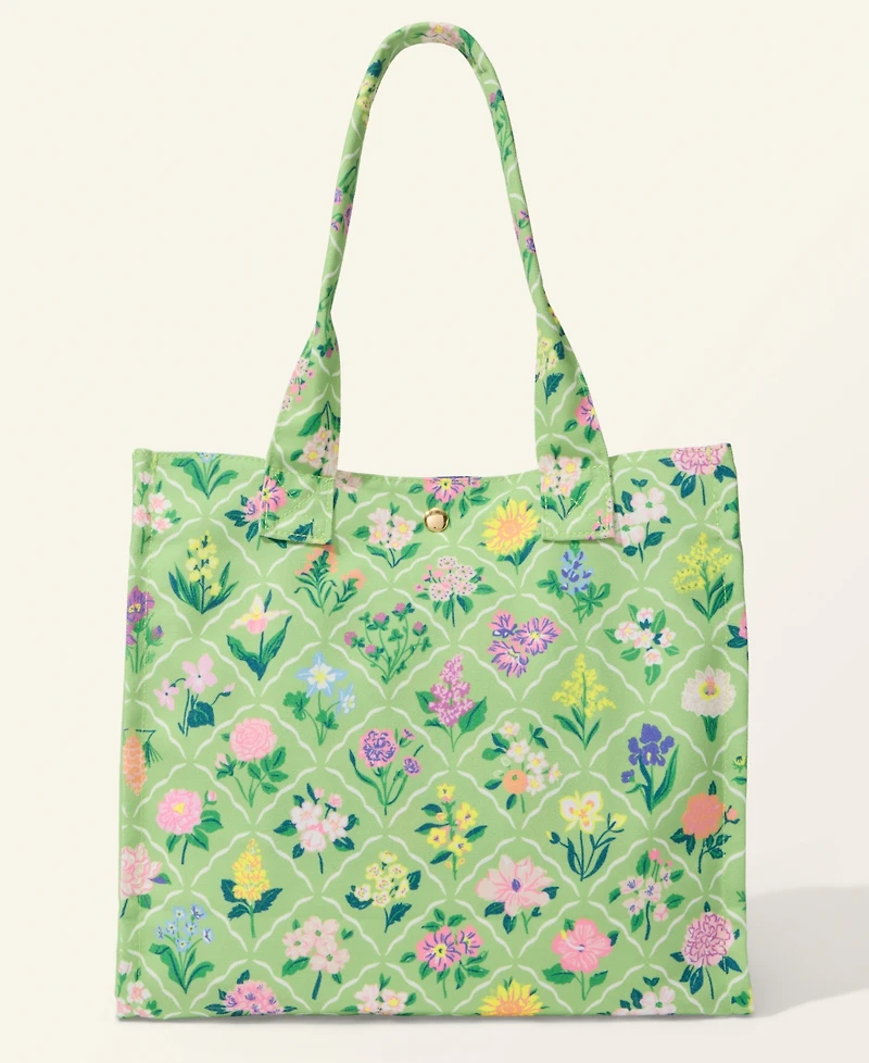 Macy's Flower Show State Flowers Print Tote Bag, Macy's Exclusive