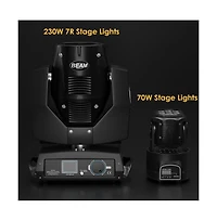 Artudatech 70W Rgbw Mini Moving Head Stage Light with Built-in Shows, Sound and Dmx Control