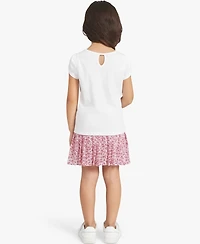 Champion Girls' 4-6X Short-Sleeve T-Shirt and Skort, 2-Piece Set