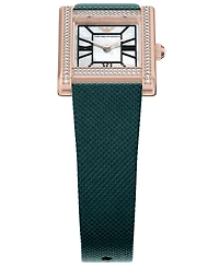 Emporio Armani Women's Quartz Two-Hand Green Leather Watch, 32mm