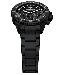 Emporio Armani Men's World Explorer Solar Chronograph Black Stainless Steel Watch, 43mm