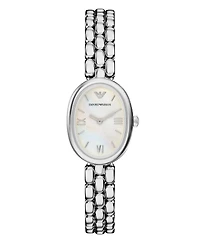 Emporio Armani Women's Quartz Two-Hand Silver Stainless Steel Watch, 28mm