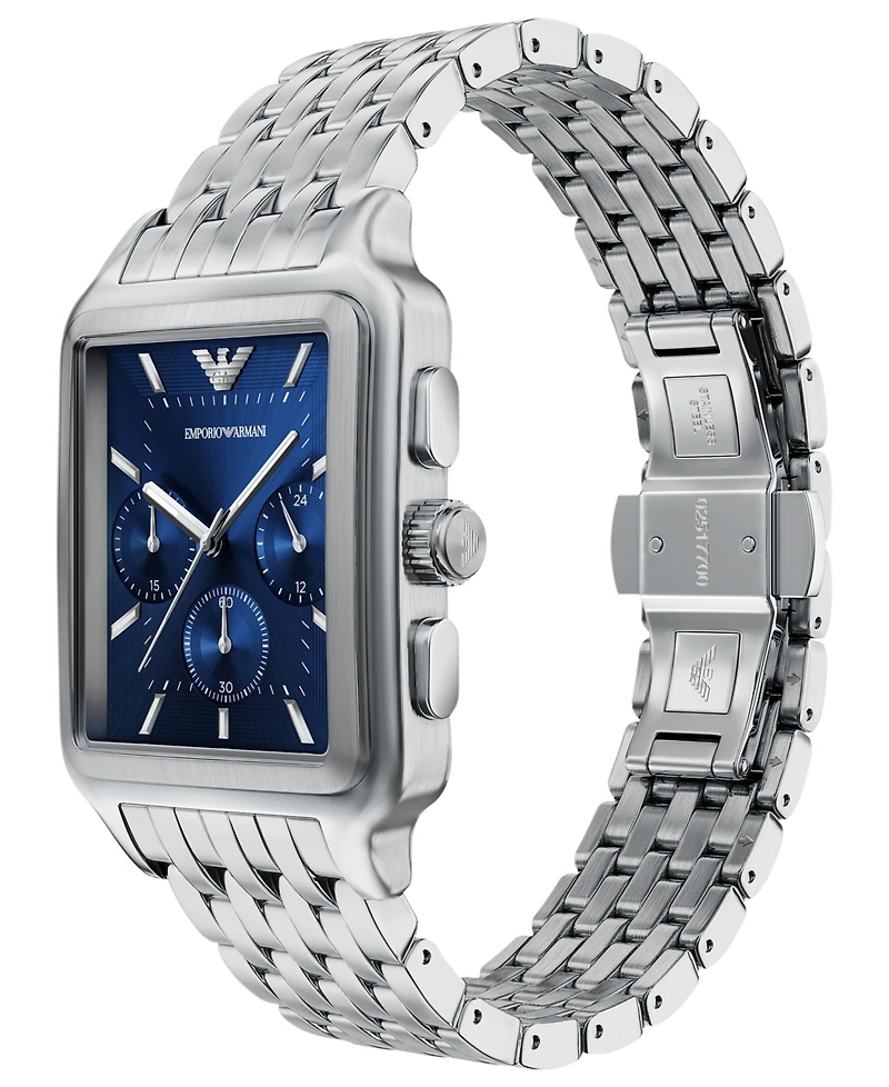 Emporio Armani Men's Quartz Chronograph Silver Stainless Steel Watch