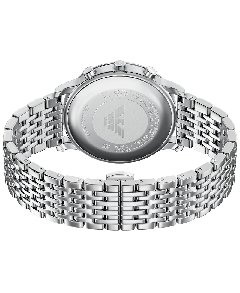 Emporio Armani Men's Quartz Chronograph Silver Stainless Steel Watch