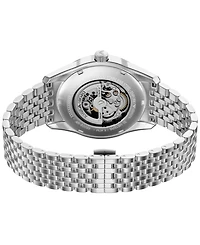 Emporio Armani Men's Automatic Three-Hand Silver Stainless Steel Watch, 43mm