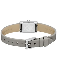 Emporio Armani Women's Quartz Two-Hand Gray Leather Watch, 26mm