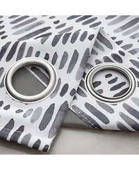 Olivia Gray 100% Polyester 190 Gsm Justice Reversible Blackout Grommet Curtain Panel 54" x 84"