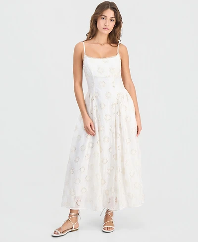 Astr the Label Women's Caerwyn Square Neck Sleeveless Midi Dress