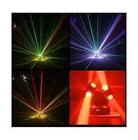 Artudatech 120W Moving Head Stage Light with 8 Rgbw LEDs & Laser, Dmx, Auto Sound Mode