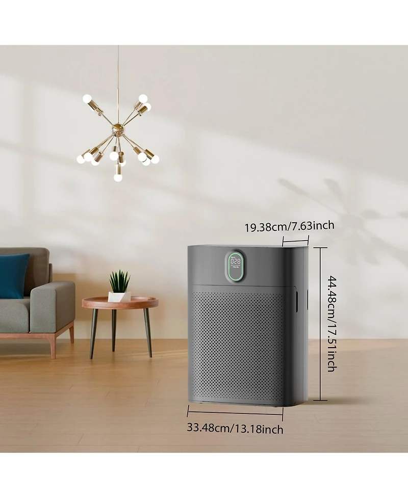 Morento Air Purifiers for Home Large Room up to 1076 Sq Ft with Pm 2.5 Display Air Quality Sensor, Remove 99.97% of Pet Hair with Double-sided Air Inl