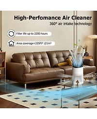 Morento Hepa Small Air Purifier for Bedroom Home with Fragrance Sponge, Up to 225 Sqft