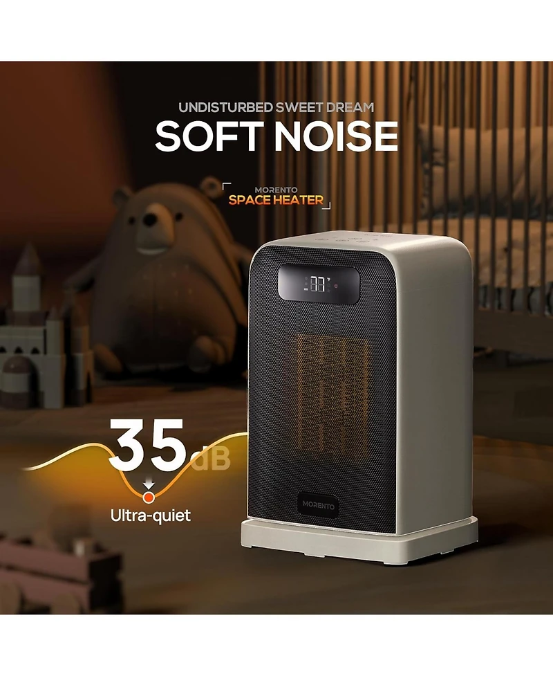 Morento 1500W Space Heater, Electric Heater for Indoor Use, Desk Heater with Heating and Fan Modes with Thermostat