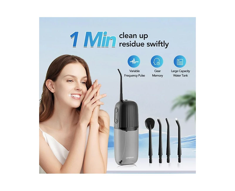 Operan Cordless Water Flosser, Portable Electric Water Dental Flossers