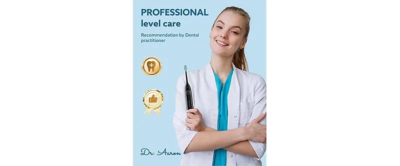 Operan Electric Toothbrush for Adults with 5 Modes, IPX7 Waterproof, 6 Brush Heads, Black