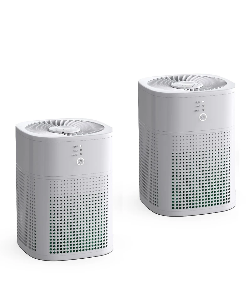 Chivalz Hepa Air Purifier with Essential Oil Diffuser for Home Bedroom, Up to 108 Sqft 2 Pack